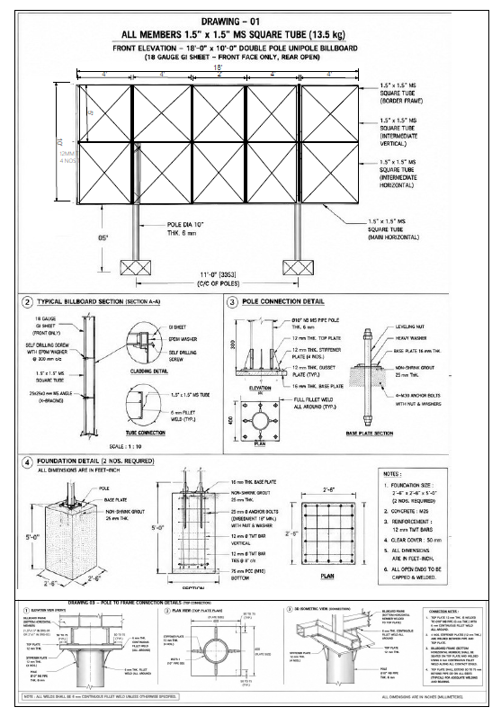 Unipole and Billboard Structural Engineering Design