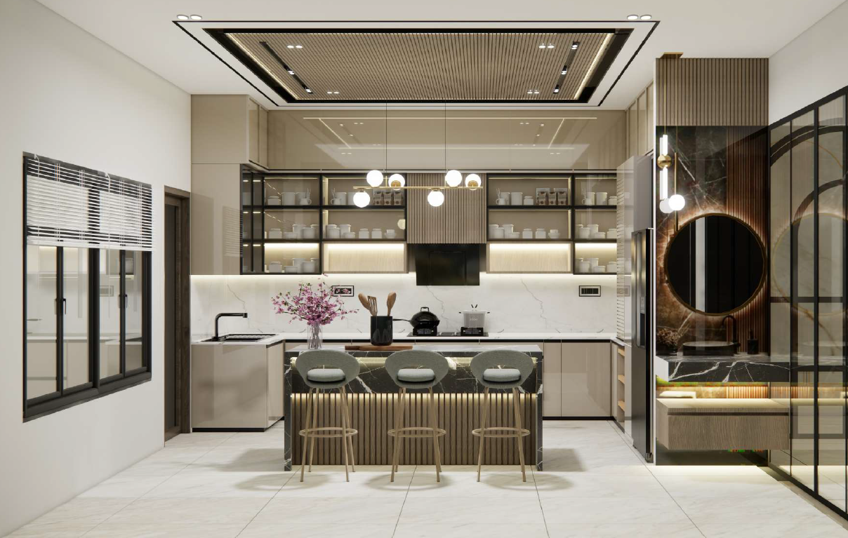 Designer Modular Kitchen Angle 5