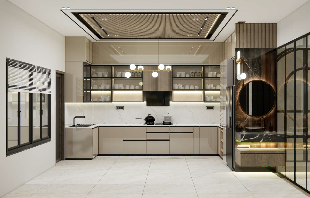 Contemporary Modular Kitchen Angle 4